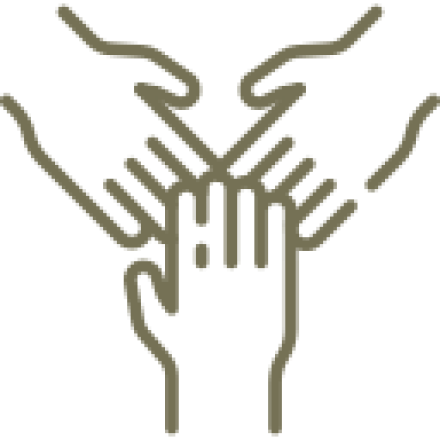 A group of young men enjoying a casual photo session outdoors during sunset.